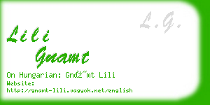 lili gnamt business card